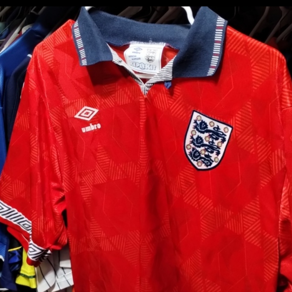 Authentic England Away 1990 Jersey